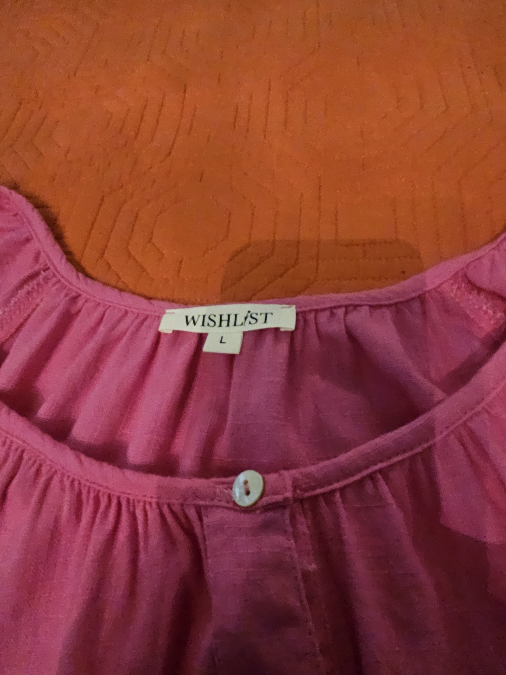 Wishlist Pink Peasant Blouse